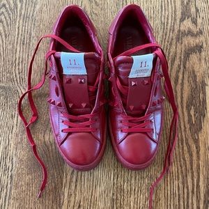 Valentino Garavani red sneakers in size 38